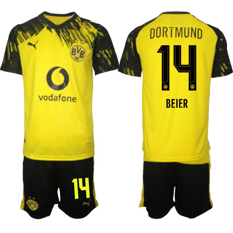 Men 2025-2026 Club Borussia Dortmund home Yellow #14 Soccer Jersey->borussia dortmund jersey->Soccer Club Jersey
